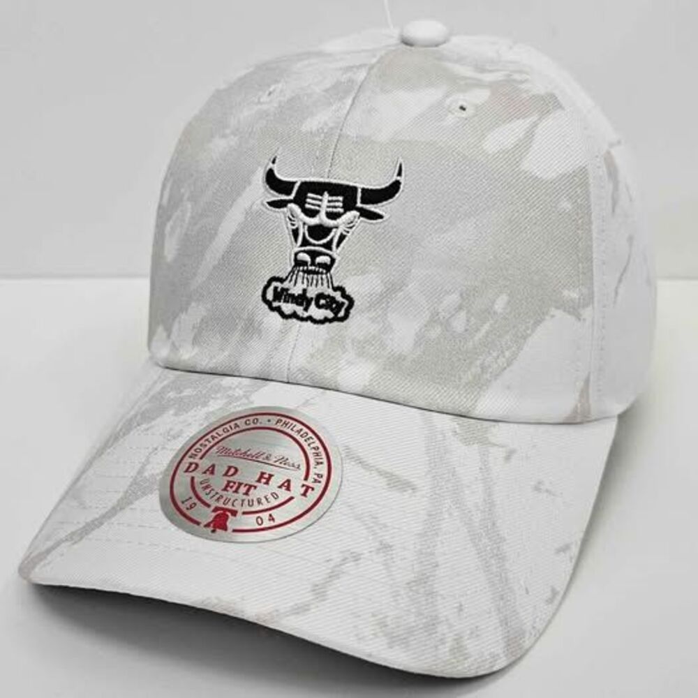 Chicago Bulls Dad Hat NBA Free Slice Strapback Hardwood Classics Cap, New w/Tags